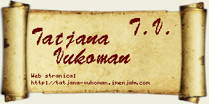 Tatjana Vukoman vizit kartica